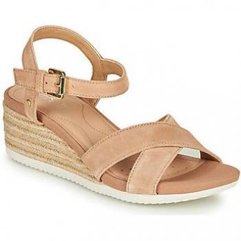 SANDALIAS GEOX ISCHIA CORDA MUJER BEIGE ROSADO