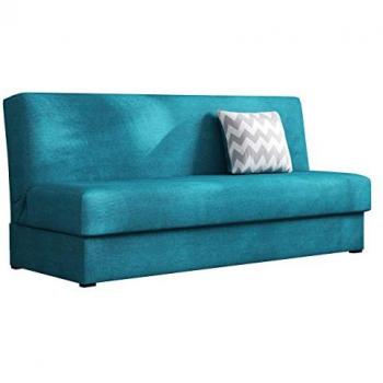 Sofá-cama Columbus 119 con caja de ropa de cama, estampado gris, 175x80x80cm