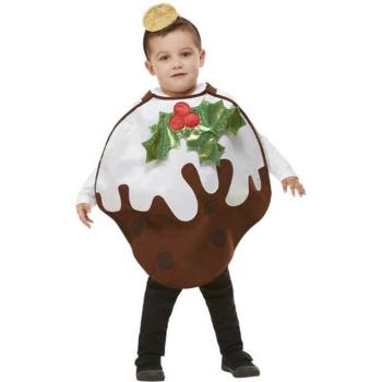 Disfraz de Pudín Navideño con purpurina para niño de Smiffy's