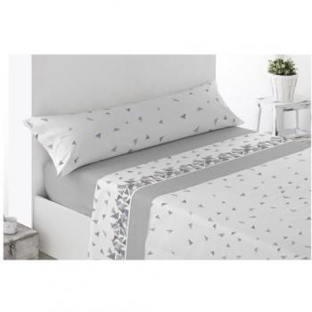 Juego de Sábanas Térmicas de Pirineo - 3 Piezas de Tejido Polar Suave y Cálida para Cama Individual y Matrimonio (Barbate Gris, Cama 150 cm)