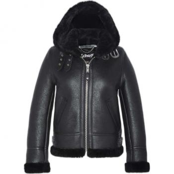 Schott Women's Hooded Bomber Jacket