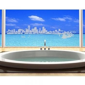 Vinilo décorativo para cristal no.FB71 Miami Beach Skyline XXL, Farbe:Frosted;Größe:65cm x 356cm