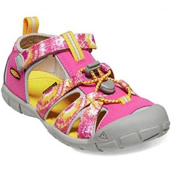 Keen Niña Sandalias Seacamp II Rosa, modelo 31, tipo sandalias para niña, características: diseño ligero y duradero, cierre de velcro ajustable, suela de goma antideslizante, plantilla acolchada