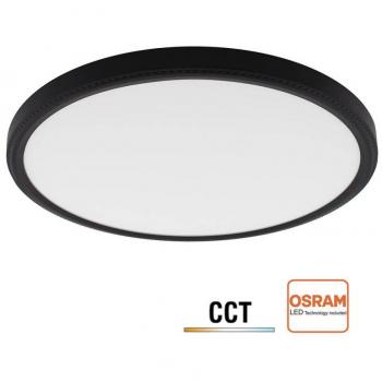 Plafón Led Moon Kramfor 42w Ø400mm CCT Regulable Negro 3000-4000-6000K