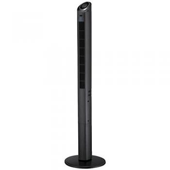 Westinghouse Lighting 7272340 Ventilador de Torre oscilante Highland I con Mando a Distancia y Temporizador, Acabado Negro, 40 W, 230 V, Antracita, 120 cm