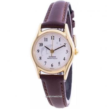 Casio LTP-1094Q-7B9 Women's Dolphin Dial Quartz Wristwatch in Brown