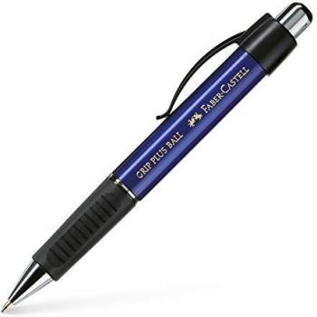 Faber-Castell Grip 07 - Bolígrafo de punta redonda, color azul metálico