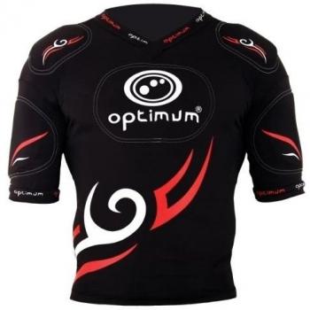 OPTIMUM Tribal - Protección de Hombros de Rugby para Hombre, tamaño M, Color Negro