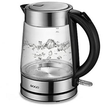 Hervidor de Agua Sogo Inalámbrico - 1,7L - 2200W - Strix Control (SS-5797)