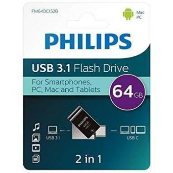 Philips USB Flash Drive 2-in-1 64GB, USB3.1 - USB-C
