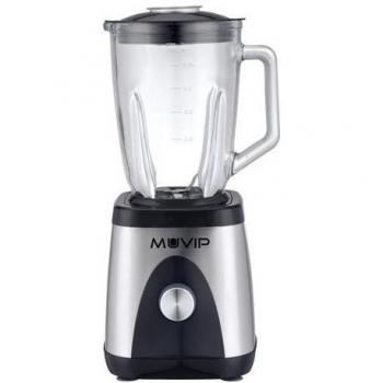 Muvip Batidora de Vaso 1300W 1.5L - 2 Velocidades - Cuerpo y Cuchillas de Acero Inoxidable - Función Pica Hielo - Bloqueo
