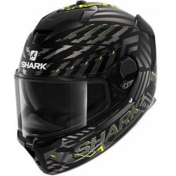 Casco Integral Shark Spartan GT E-Brake Negro-Amarillo-Antracita 2XL