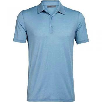 Icebreaker Mens Tech Lite SS Polo - Camiseta de senderismo para hombre, color Waterfall, tamaño medium