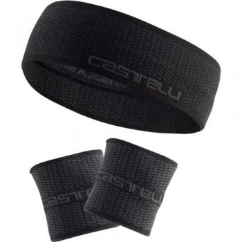 Kit de Cinta para la Cabeza y Muñequera Castelli BB 1981 Negro