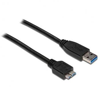 Cable USB 3.0 A a Micro B, macho-macho, 0.5m, color negro