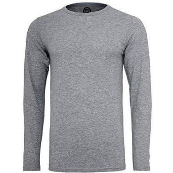 R.E.D. by EMP Fitted Stretch Hombre Camiseta Manga Larga Gris/Melé S