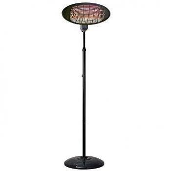 PURLINE Calefactor de pie infrarrojo para Exteriores 2000 W, 3 potencias, Altura Ajustable HEATY EX2000