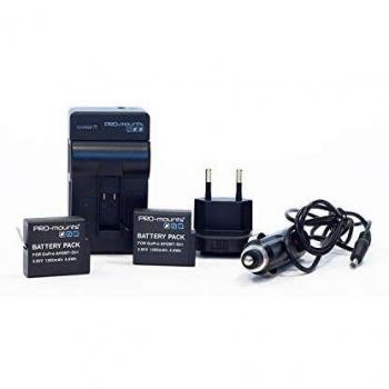 Pro-mounts pm2017gp600 Kit Batería/Cargador para GoPro Hero6/Hero5 Negro