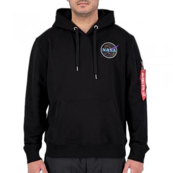 Alpha Industries Dark Side Men's Hoodie - Black/Neon Purple