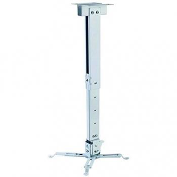 Soporte de Techo para Proyector Iggual STP02-S en Aluminio Blanco con Distancia Máxima de Agujeros de 370 mm y Capacidad hasta 18 Kilos