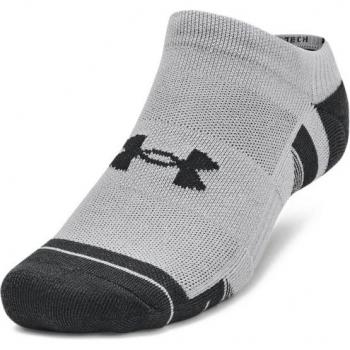 Under Armour Performance Tech No Show Socks 3-Pack - Grey - Size XL