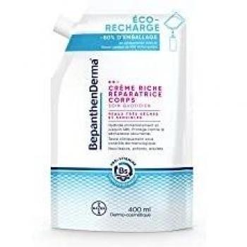 Bepanthen Derma Crema Rica Reparadora Cuerpo 400 ml Eco-Recarga