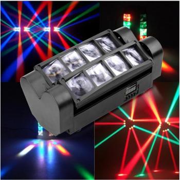 Proyector Mini Spider Cabeza Móvil DMX 512 RGB 40W para DJ y Discoteca