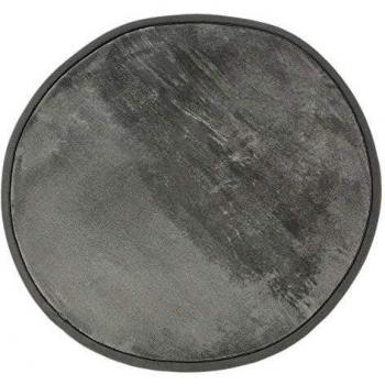 Alfombra de interior redonda extra suave de microfibra gris - Diámetro 70 cm