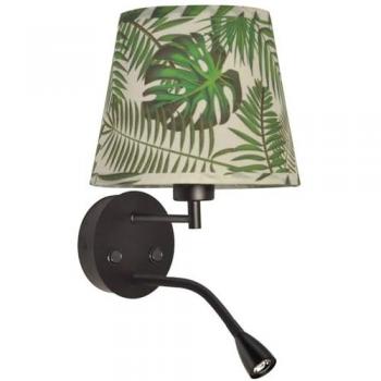 Aplique de Pared LED PAIR E27 con Foco de Lectura 3W - Verde
