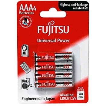 Fujitsu FB86550 Universal Power - Conjunto de 4 Pilas Alcalinas AAA, 1.5V