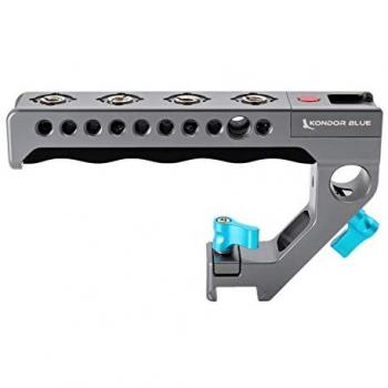 Space Grey Remote Trigger Top Handle with NATO Clamp and 15mm Rod Mounting for Camera Cages