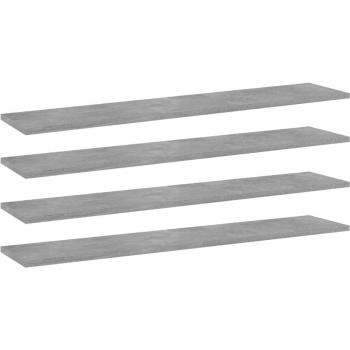Estantes Multicapa 4 Piezas Color Hormigón Gris 100x20x1,5 cm