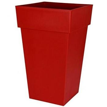 Maceta EDA Tuscan Cuadrado Rojo 39 x 39 x 65 cm