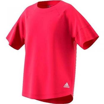 adidas Yg TR Flock tee Camiseta, Unisex niños, rosrea/Blanco, 152