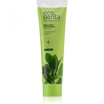 Ecodenta Pasta de Dientes Blanqueadora con Flúor para Aliento Fresco, 100 ml, con Aceite de Menta y Extracto de Salvia