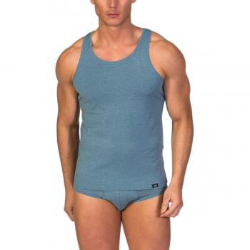 Camiseta Interior de Tirantes Hombre |Zero Defects | Hilo de Soja | Talla 2XL/3XL - Color Azul