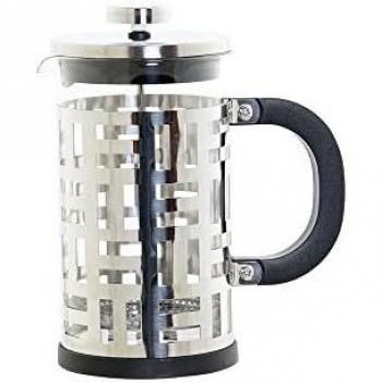Portavelas DKD Home Decor Negro Plateado Acero Inoxidable Plástico Vidrio de Borosilicato 600 ml 16 x 9 x 18 cm con Elegante Diseño Moderno
