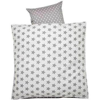 Alvi Ropa de cama 80 x 80 cm para cuna Stars Plata 608 – 9