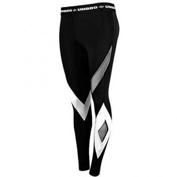 Umbro Legging Diamond Leggings, Negro, Blanco, XS para Mujer