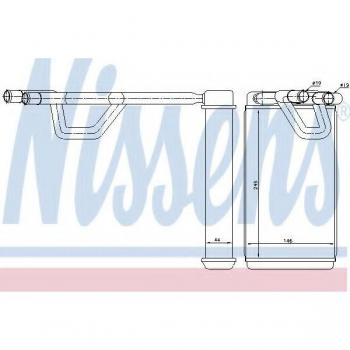 Intercambiador de calor NISSENS 72209 para calefacción interior