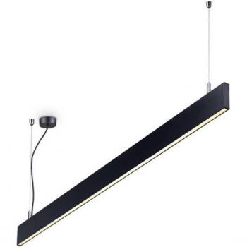 Lámpara colgante de techo lineal interior LED integrada Linus Blanco aluminio 1 bombilla 13cm 3000K