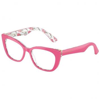 Dolce & Gabbana DX3357 Kids 3408 Kids' Eyeglasses Pink Size 47 - Frame Only, Blue Light Block Available