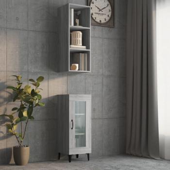 Armario de pared madera contrachapada gris Sonoma 34,5x32,5x90 cm