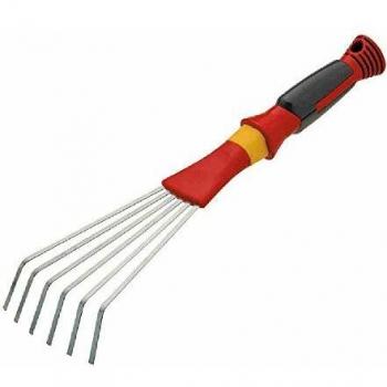 Rastrillo de Mano Wolf Garten LD-2K, Ancho de Trabajo 11.5 cm, Ideal para Jardines Pequeños