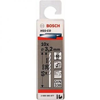 Bosch 2 608 585 877 - Pack de 10 brocas metálicas HSS-Co, DIN 338