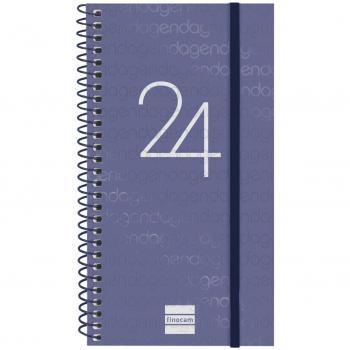 Finocam Agenda Espiral Year 2024 E9-94x171 Semana Vista Horizontal Azul Enero-Diciembre 2024 Español