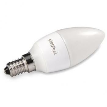 Megaled GIG14E-C-45N LED Candle, 4.5W, Aluminio, White Cool, Multicolor