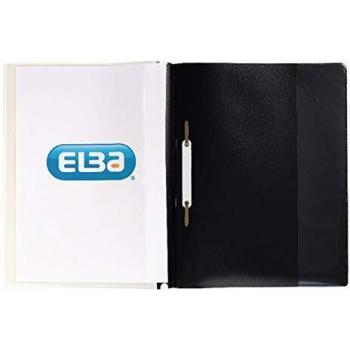 Carpeta de presentación A4+ con bolsillo y funda interior, color negro, pack de 25 unidades