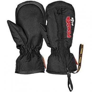 Guantes Reusch Ben Mitones Unisex Negros para Niños - Talla 4