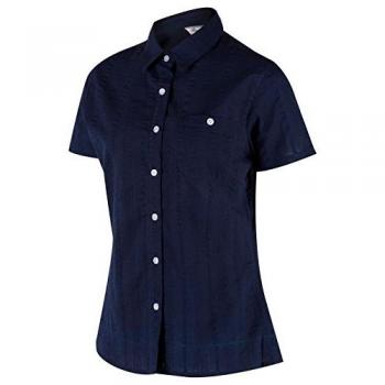 Regatta Jerbra II - Camisas para Mujer, Color Azul Marino, Talla 18
